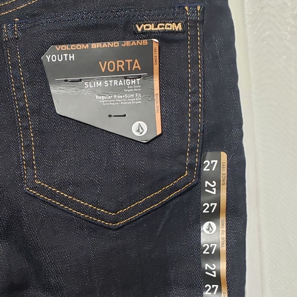 Volcom Youth Girls Sz 14 NWT Vorta Slim Straight Jeans - Picture 8 of 15